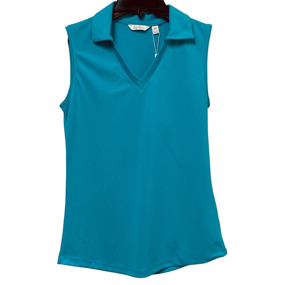 Lady Hagen Golf Polo Tank Womens Extra Small XS Blue Sleeveless HydroDri Wicking